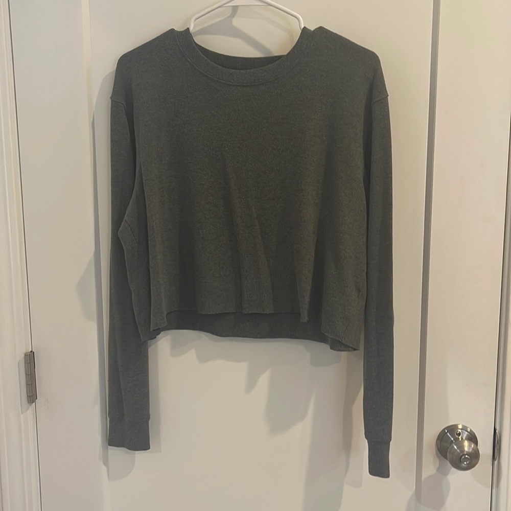 GREEN LOOSE FIT SWEATER